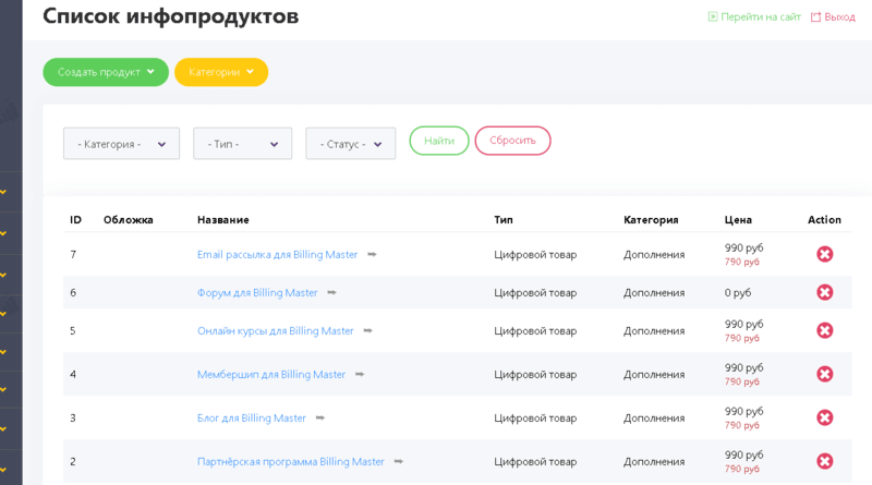 1 790 руб. Биллинговая программа. Инфопродукты. Продуктовая линейка инфопродуктов. Цифр продукты.
